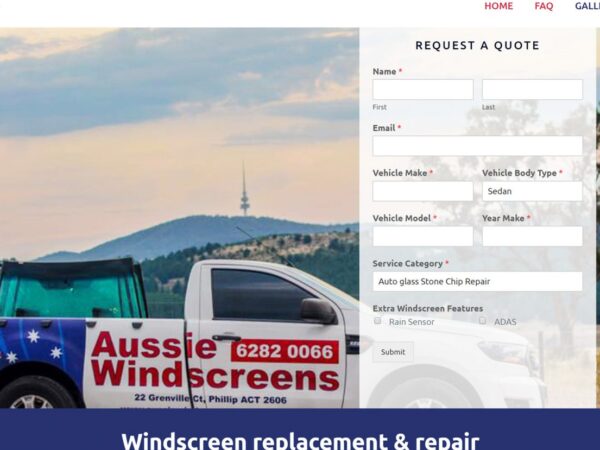 Aussie Windscreens Website