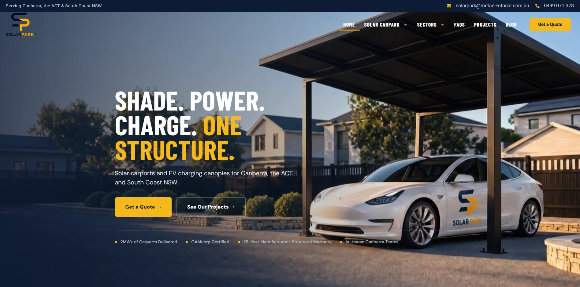 SolarPark Website Design website